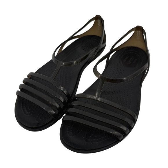 CROCS Shoes - Crocs Isabella Strappy Sandal Black Women 5 Slip On Y2K Jelly Lightweight New